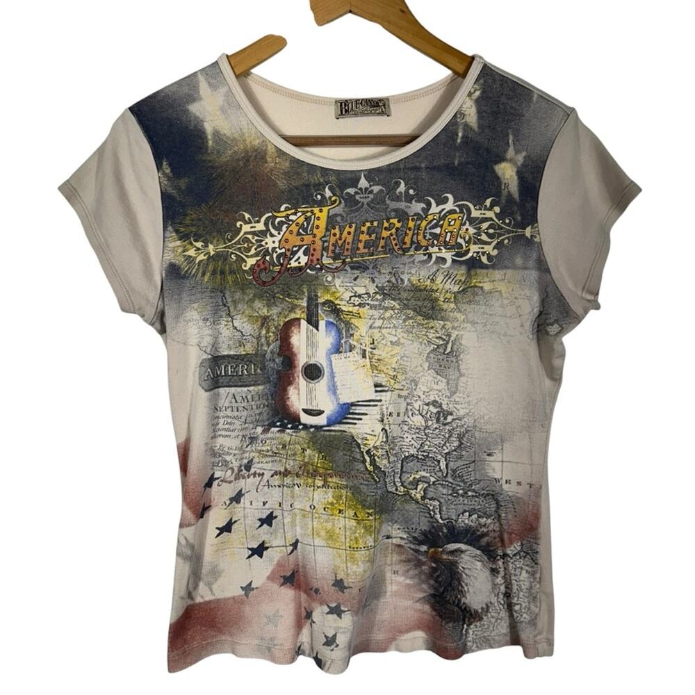 Y2K Graphic Bejeweled T-Shirt Size Large - Picture 2 of 9